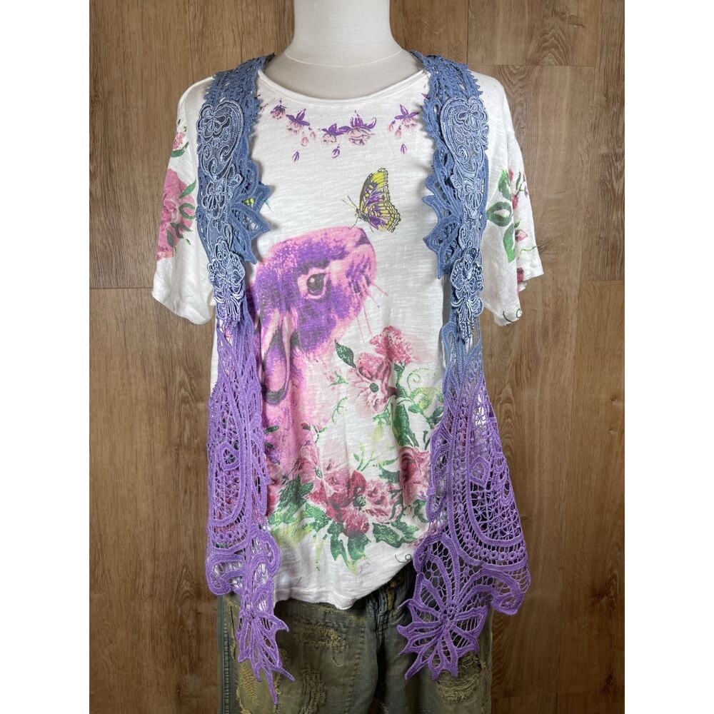 Artist Made Boho Chic Romantic Whimsical Hand Dyed Ombre' Mermaid Vest